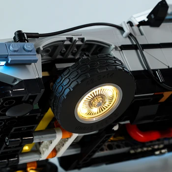  LED Light Set Pentru Delorean 10300 Înapoi în Viitor Mașină a Timpului de Colectare Blocuri de Jucărie Doar Kit de Iluminat Nici un Model