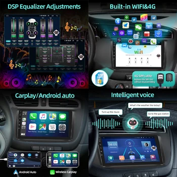  LeeKooLuu Android 2 Din Radio Auto GPS Multimedia Player 4G WiFi DSP Carplay Pentru Peugeot 107 Citroen C1 Toyota Aygo 2004-