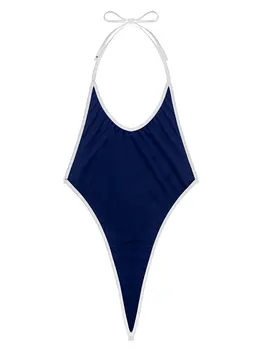  Lenjerie Body Plajă Haine pentru Femei Sexy Backless Mare Tăiat Scoop Gât Lace-up Body Femei Sexy Beachwear