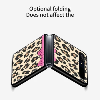 Leopard series Pentru Samsung Galaxy Z Flip 3 5G la Șocuri Hard Shell Black Fashion Mobile Fundas Acoperi Caz de Telefon