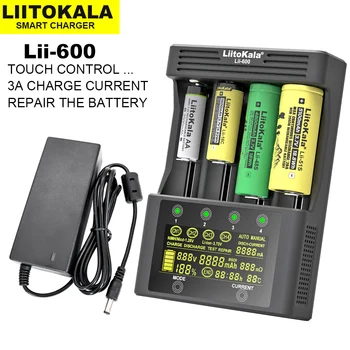  LiitoKala Lii-600 LCD Încărcător de Baterie De Li-ion 3.7 V NiMH 1.2 V acumulator Potrivit pentru 18650 26650 21700 26700 18350 AA AAA