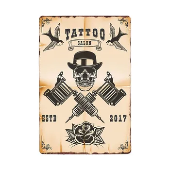  Magazin de tatuaj Decor Poster Vintage din Metal Staniu Semn Studio Decor de Perete Placa de Arta Tablou 20x30 CM