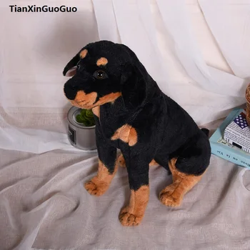  Mare 50cm ghemuit Rottweiler câine jucărie de pluș papusa arunca perna cadou de ziua h2303
