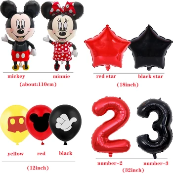  Mickey și Minnie Mouse, baloane cu Mickey Mouse Petrecerea de Ziua Decoations Copil de Dus 32inch Numărul de Balon Copil Jucării favoarea baloane