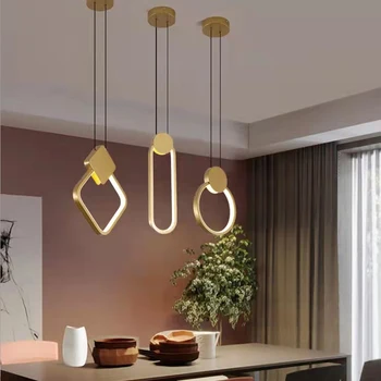  Minimalist Modern, Rotund LED Lumina Pandantiv Candelabru Pentru Masa Dormitor, Camera de zi Acasă de Iluminat Decor Lustru Droplight
