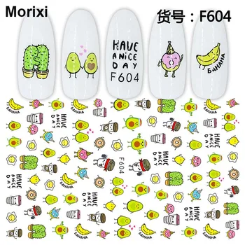  Moda nail art sticker fructe floră fluture inima scrisoare de dimensiuni mari autoadezive, accesorii manichiura unghii decal WG072