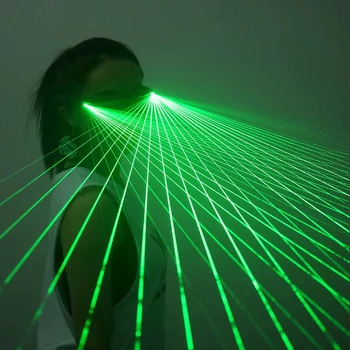  Multi-linie Roșu Verde Violet Laser Ochelari cu LED-uri Vizibile Fascicul de Ochelari Petrecere de Crăciun Scenă DJ Dansatoare Luminos Costume de Spectacol
