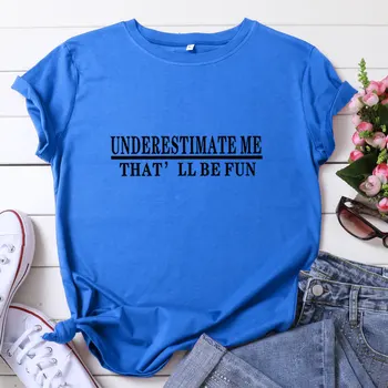  Mă suimezi Că va Fi Distractiv T-shirt Sarcastic Vara cu Maneci Scurte Feministă Tricou Casual pentru Femei de Inspiratie Fata de Putere Topuri