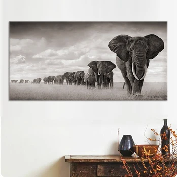  Natura Animale Sălbatice Elefant Panza Pictura, Postere, Printuri De Arta De Perete Imaginile Pentru Camera De Zi Acasă Cuadros