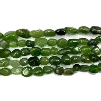  Naturale de Piatră prețioasă Verde Jad de 6-8mm Neregulate de Piatră Margele Diy Femei Brățară Colier pentru a Face Bijuterii Charms 15