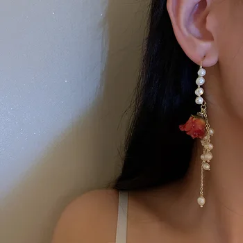  Nemuritoare Floare Coliere de Perle Bratara Cercei Set pentru Femei Temperament Moda coreeană lavicle Coliere Bijuterii Set
