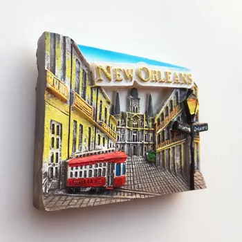  New Orleans, Louisiana, statele UNITE ale americii Red Street View Turism Comemorative Pictate Magnetic Magnet de Frigider