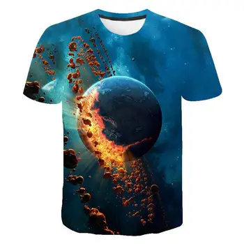  Noi Cosmic, Planeta, Galaxie Spațiu de Imprimare 3d Bărbați Femei Copii Casual T-shirt Înstelat Rece Topuri Fashion Street Light Sport