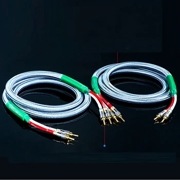  Noi de difuzoare HiFi Audio Cablu Placat cu Aur Banana Plug Cablu Audiofil OFC &argint Krell Amplificator Speakon Sârmă Cabluri