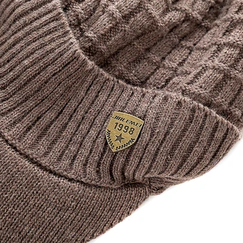  Noi, De Înaltă Calitate Bărbați De Iarnă Pălărie Cu Margine 1998 Eticheta Caciula De Iarna Pentru Bărbați În Aer Liber Lână Ține De Cald Moda Tricotate Pălărie Dropshipping