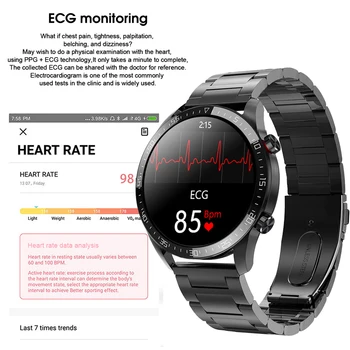  Noi ECG Ceas Inteligent Oameni de Încărcare Wireless Full Touch Scree Suport ebraică Tracker de Fitness Smartwatch IP68 rezistent la apa Sportswatch