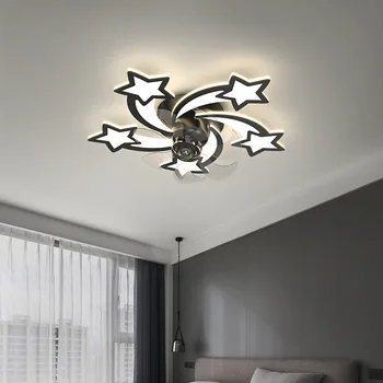  Noi Flori LED Ventilator de Tavan Lampa Cu Telecomanda Viteza Reglabila Estompat Tremura Capul de Plafon Lumina Pentru Camera de zi Dormitor