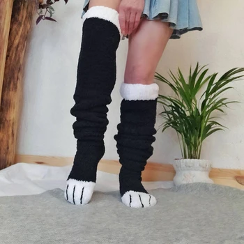  Noua Moda Pentru Femei Șosete Până La Genunchi Mozaic Labe De Animale Casual Drăguț Cosplay Gros Universal Ciorapi De Vânzare Fierbinte