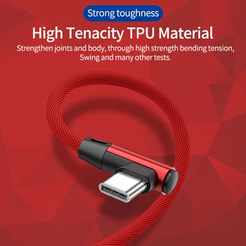  Olaf 5A USB de Tip C Cablu de Încărcare Rapidă USB Micro C Cablu Pentru Xiaomi 12 Pro Huawei 90 de Grade Telefon Mobil Încărcător Cablu de 1M/2M/3M