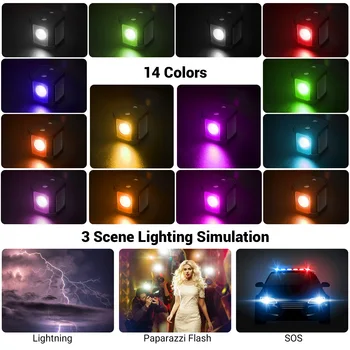  P4 RGB LED COB Lumina Video Cu 14pc Filtre de Culoare IP68 Subacvatica 30M Buzunar Umple de Lumină pentru GoPro Canon/Nikon/Sony SLR