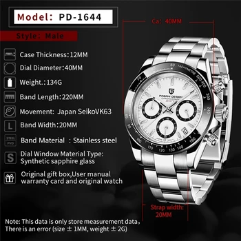  PAGANI DESIGN Nou 40MM Bărbați Sport Cuarț Ceas de Lux Bărbați Impermeabil Ceas de mână de Moda Casual, Cronograf Relogio Masculino