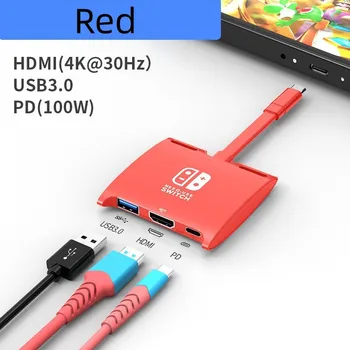  Pentru comutator adaptor de tip c la hdmi+PD 4K HD Comutator de linie de trei într-o stație de andocare tip c la HDMI+PD 4k adaptor