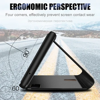 Pentru Xiaomi Poco M3 Pro Caz Smart Mirror Magnetic Flip Acoperă Xiomi PocoM3 Pocco Poxo Poko Pocophone M 3 M3Pro Suport Telefon Coque