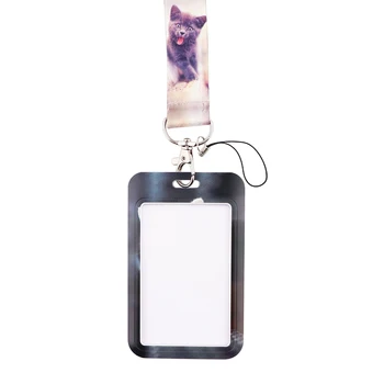  PF700 Kawaii Cat Agatatoare Pentru Breloc Carte de IDENTITATE Acoperi Trece Sală de Telefon Mobil USB Insigna Titularul Cheie Inel de Gât Curele Accesorii