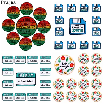  Prajna 10 BUC Scrisoare de Patch-uri LGBT Patch-uri Brodate Pe Haine DIY Aplicatiile de Desene animate Scrisoare Insigne Patch-uri pentru Îmbrăcăminte Autocolante