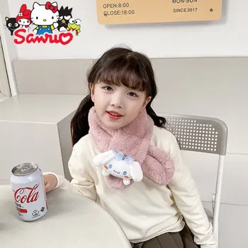  Sanrio pentru Copii Eșarfă Melodie Kuromi Cinnamoroll Iarna Pluș Blana de Iepure Copil Caldura Îngroșat Femei Anime Gât Guler Eșarfă