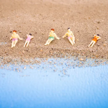  Scara 1:100 in Miniatura Înot Oameni Model Pictat Figuri Pentru a Face Plajă de Nisip de Masă Scenă Peisaj Layout Diorama Kituri 30buc