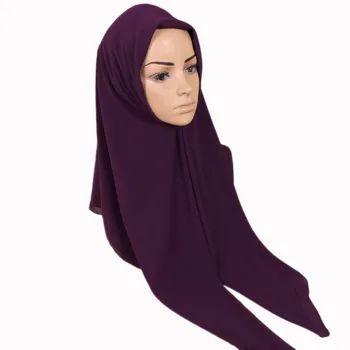 Simplu Balon Pătrat Sifon Instant Femei Hijab Cap Eșarfă Șal Musulman Populare Basma de Culoare Solidă Pashmina Furat 115*115cm