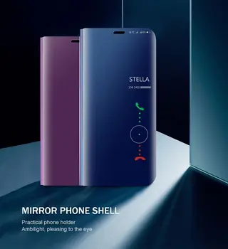  Smart mirror telefon flip cover pentru oppo reno 4z 4 z 5G reno 5 reno5 reno4 lite kickstand funda bara coque pentru opo reno4 z caz