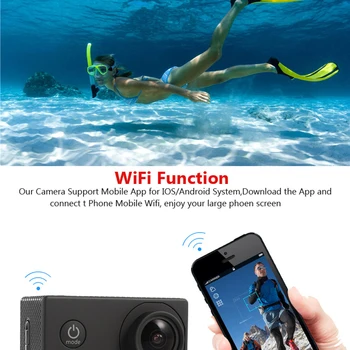  Sporturi Extreme camera Video Ultra HD 4K / 25fps Camere Digitale WiFi 2.0