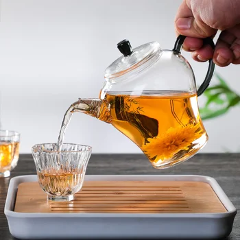  Stil japonez 330ml Sticlă Rezistentă la Căldură Ceainic cu Filtru Kung Fu Puer Ceai Ceainic Set de uz Casnic ceainic Teaware