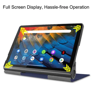  Tableta Caz De YOGA Lenovo Smart Tab 10.1 Tab 5 YT-X705 YT-X705F X705F Tab5 Tableta Ori Sta Slot Bracket Flip din Piele Acoperi