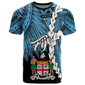  Tesskel Fiji Rugby Trib Polinezian Turtle Țară Steag 3D Imprimate Casual Streetwear Tricou Maneca Scurta Barbati Femei