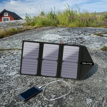  Tri-fold Panou Solar Kit 30W C USB de Încărcare Rapidă,cu Adaptor de Alimentare pentru Laptop iPad Solare de Înaltă Performanță Baterie de Camping