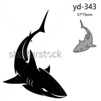  Tăiere de Metal Moare Taie Mucegai Animal rechin Decor Hârtie Album Cuțit Ambarcațiune Mucegai Lama Pumn Șabloane