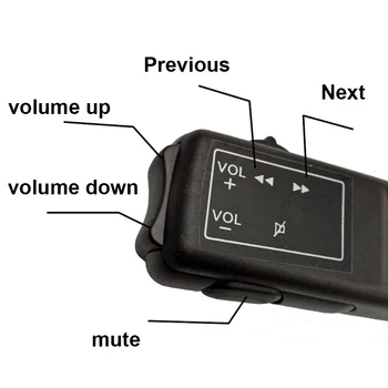  Universal Auto Volan Buton Telecomanda Radio Auto Navigatie GPS DVD 2 Din Android cu Fir de Control de la Distanță 5 Taste