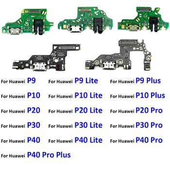  USB Port de Încărcare Conector Dock Bord Flex Cablu Pentru Huawei P9 P10 P20 30 40 Pro Lite Plus Cu Microfon