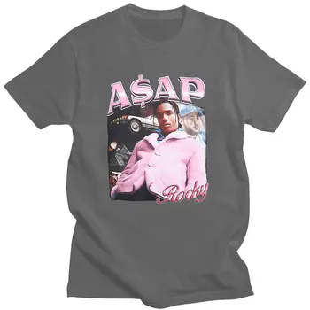  Vanzare ASAP Rocky Portret Grafic Estetica tricouri Hip Hop Unisex Maneca Scurta Cuplu Tricou Casual Harajuku Femei Tricou