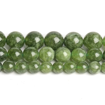  Verde Natural Jasper Margele Piatra Smaralde Jades Pierde Runda Margele Spacer Pentru a Face Bijuterii, 6, 8 și 10mm DIY Brățară Colier 15