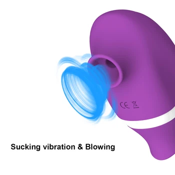  Vibrator puternic de sex Feminin Sexules Adult Jucarii Sexuale Masturbari Biberon Clitorisul Fraier Oral Limba Lins Vid Stimulator pentru Femei