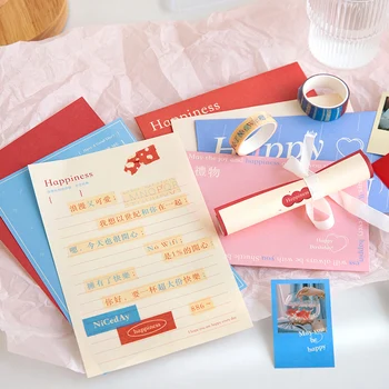  Yoofun 19pcs/set Card Cadou Set Plic Bandă Autocolante Incluse DIY felicitare pentru Ziua de naștere Thank you Memorie Data Decorative de Hârtie