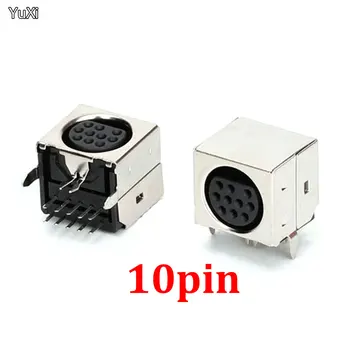  YUXI 1-20buc MD Locuințe de sex Feminin DIN 10 Mini-Pin S-video Adaptor Soclu Mini-DIN Portul Conector