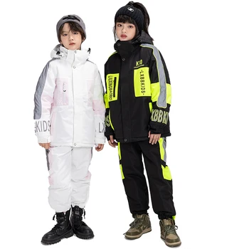  Zapada copii Costum Seturi de Snowboarding Îmbrăcăminte Gheață Uzura de Iarnă în aer liber de Sport Costume de Schi Jachete și Pantaloni Băiat sau Fată