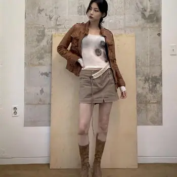  ZCWXM Ochiuri Top Femei Tie Dye Tipărite Vedea Prin Y2K Tricou Sexy Slim coreean Translucid Pur Topuri Grunge Japoneză Tricouri